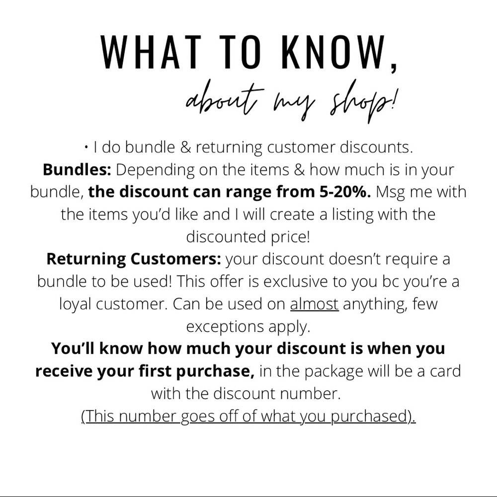 Shop Policies & Information